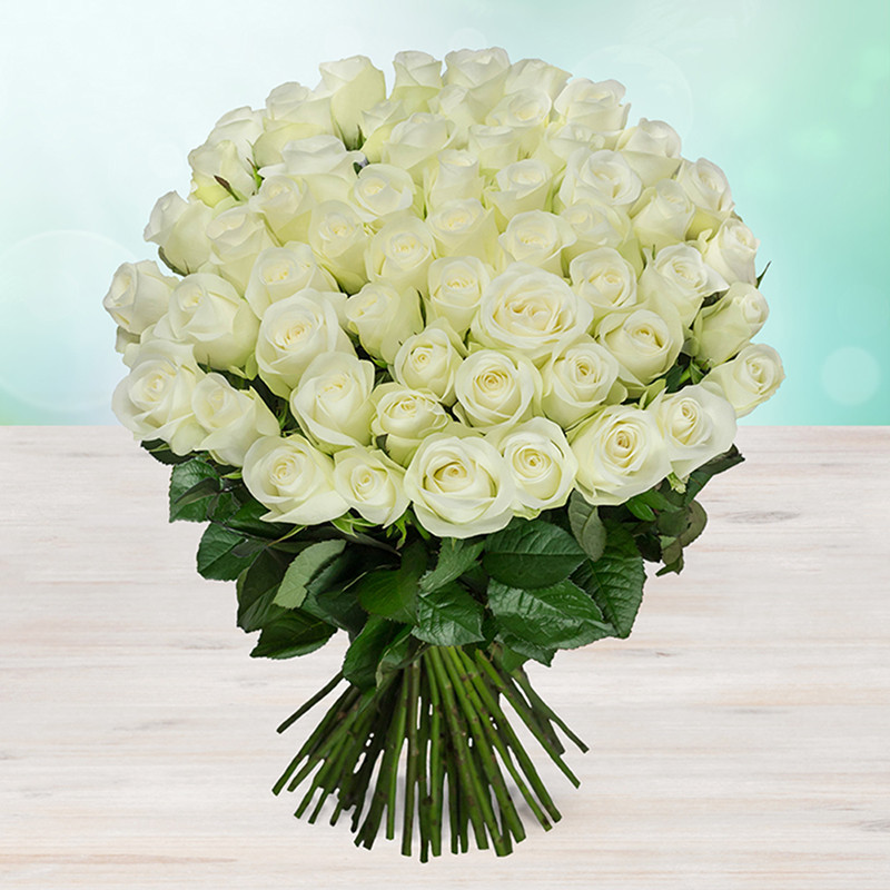 Bouquet 155 white luxury rose