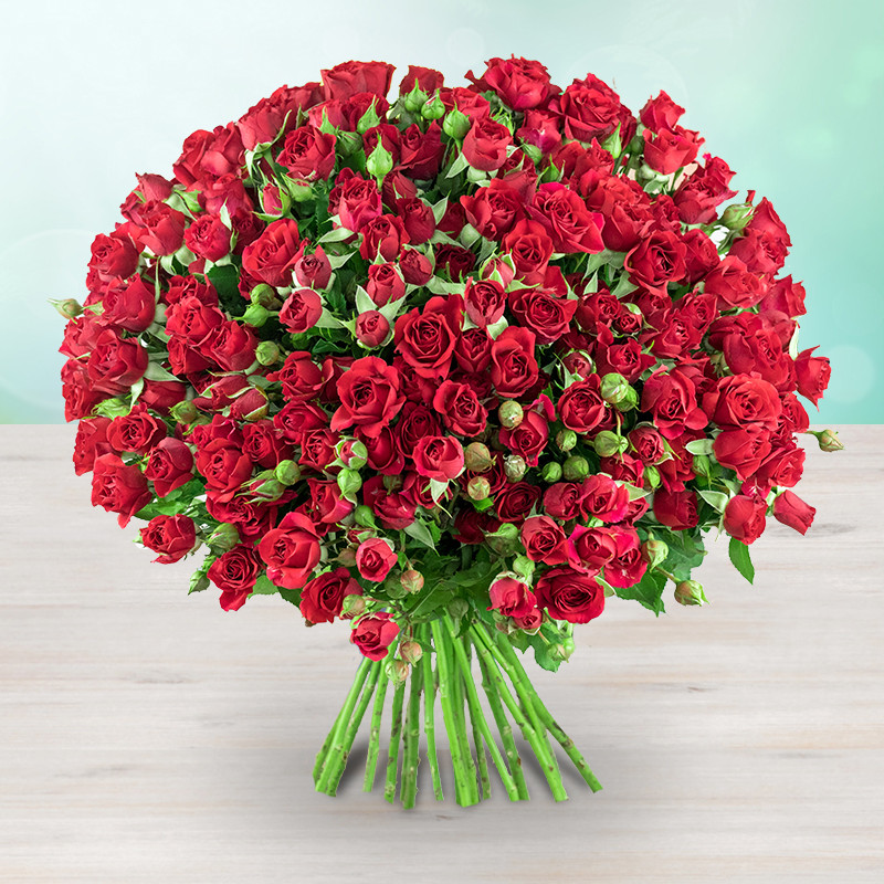 Kytica 85 červených viackvetých ruží